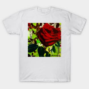 Mini Vibrant Red Rose T-Shirt